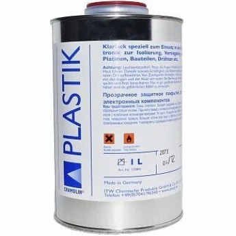 Защитное акриловое покрытие для печатных плат CRAMOLIN Plastik, прозрачное, 1 л 50M000030